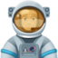 man astronaut: medium-light skin tone on Facebook