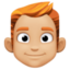 man: medium-light skin tone, red hair on Facebook