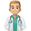 man health worker: medium-light skin tone on Facebook