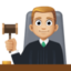 man judge: medium-light skin tone on Facebook