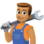 man mechanic: medium skin tone on Facebook