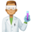man scientist: medium skin tone on Facebook