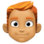 man: medium skin tone, red hair on Facebook