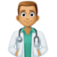man health worker: medium skin tone on Facebook
