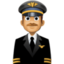 man pilot: medium skin tone on Facebook