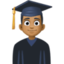 man student: medium-dark skin tone on Facebook
