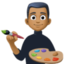 man artist: medium-dark skin tone on Facebook