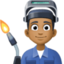 man factory worker: medium-dark skin tone on Facebook