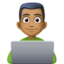 man technologist: medium-dark skin tone on Facebook