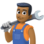 man mechanic: medium-dark skin tone on Facebook