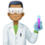 man scientist: medium-dark skin tone on Facebook