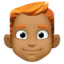 man: medium-dark skin tone, red hair on Facebook