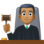 man judge: medium-dark skin tone on Facebook