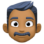 man: medium-dark skin tone on Facebook