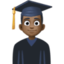 man student: dark skin tone on Facebook