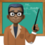 man teacher: dark skin tone on Facebook