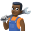 man mechanic: dark skin tone on Facebook