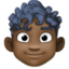 man: dark skin tone, curly hair on Facebook
