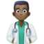 man health worker: dark skin tone on Facebook