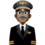 man pilot: dark skin tone on Facebook