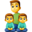 family: man, boy, boy on Facebook