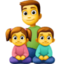 family: man, girl, boy on Facebook