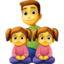 family: man, girl, girl on Facebook