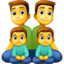 family: man, man, boy, boy on Facebook