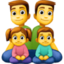 family: man, man, girl, boy on Facebook