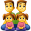 family: man, man, girl, girl on Facebook
