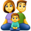 family: man, woman, boy on Facebook