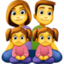 family: man, woman, girl, girl on Facebook