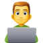 man technologist on Facebook