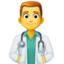 man health worker on Facebook
