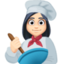 woman cook: light skin tone on Facebook