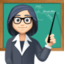 woman teacher: light skin tone on Facebook