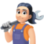 woman mechanic: light skin tone on Facebook