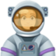 woman astronaut: light skin tone on Facebook