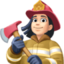 woman firefighter: light skin tone on Facebook