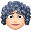 woman: light skin tone, curly hair on Facebook
