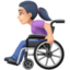 woman in manual wheelchair: light skin tone on Facebook