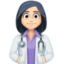 woman health worker: light skin tone on Facebook