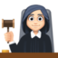 woman judge: light skin tone on Facebook
