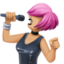 woman singer: medium-light skin tone on Facebook