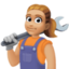 woman mechanic: medium-light skin tone on Facebook