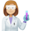 woman scientist: medium-light skin tone on Facebook