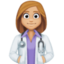 woman health worker: medium-light skin tone on Facebook