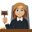 woman judge: medium-light skin tone on Facebook