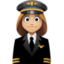 woman pilot: medium-light skin tone on Facebook