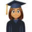 woman student: medium skin tone on Facebook